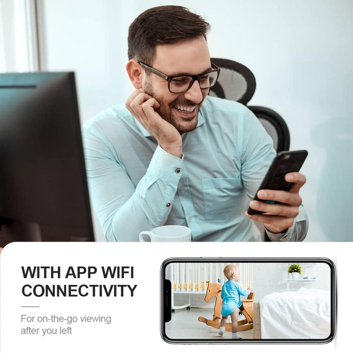 4K-minivalvontakamera Wi-Fillä, piilotettu sisäkamera ja yönäkö