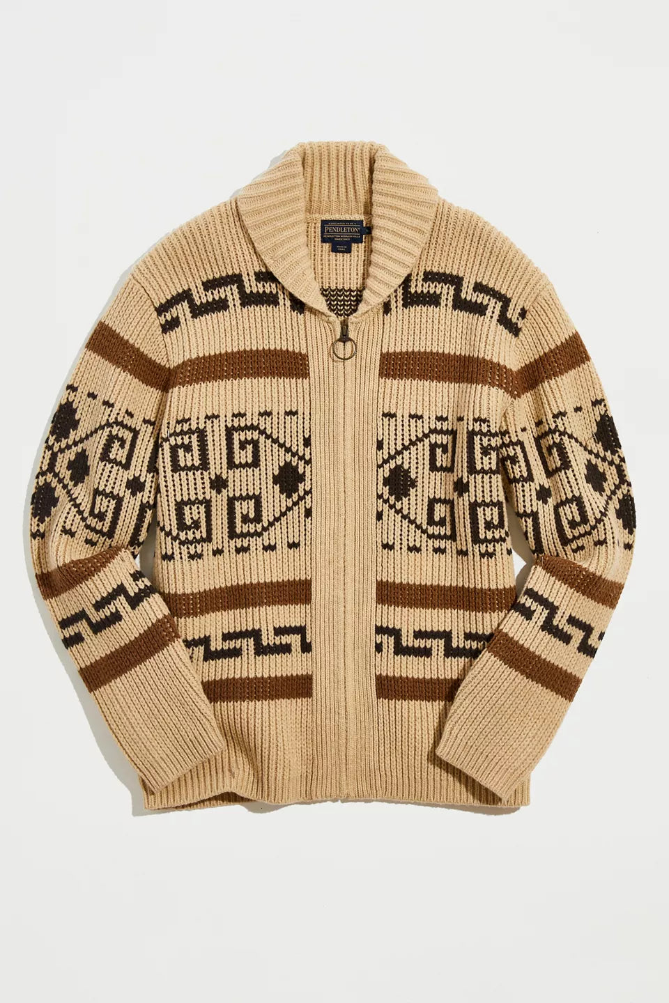 Vintage Jacquard Strikket Herre Cardigan med Glidelås Tidless Stil Møter Moderne Komfort