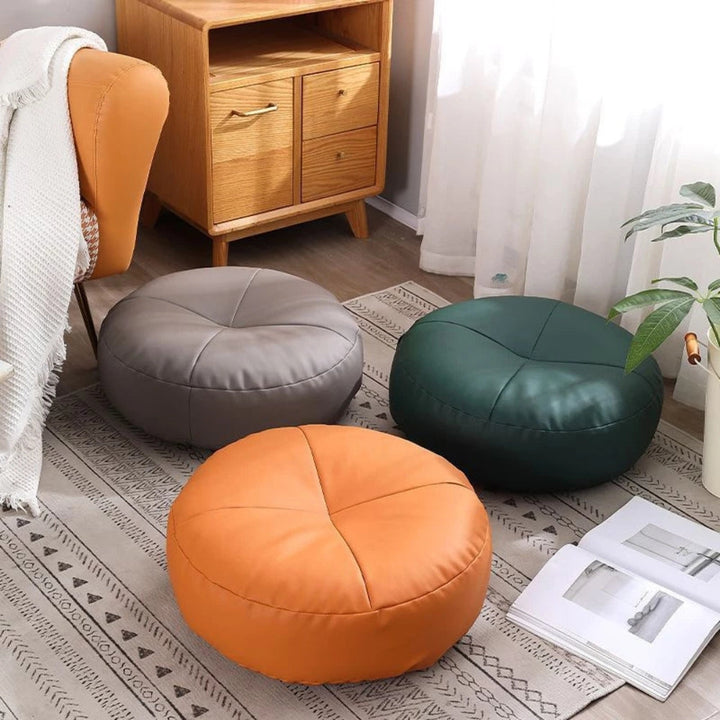 Nappa Lær Japansk Stil Pute – Minimalistisk Komfort med et Luksuriøst Preg
