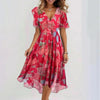Flowy Floral Sommerkjole (Kne-Lengde)
