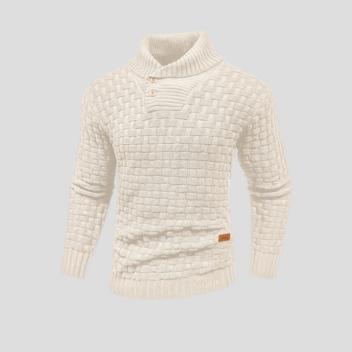 Menns Halv-Krage Knapp-Sweater
