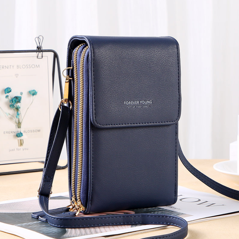 Telefonveske med Berøringsskjerm og Lommebokfunksjon – Kompakt Crossbody for Daglig Bruk
