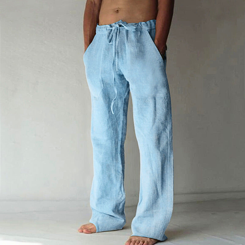 Komfortable Høy Midje Casualbukser med Trekksnor