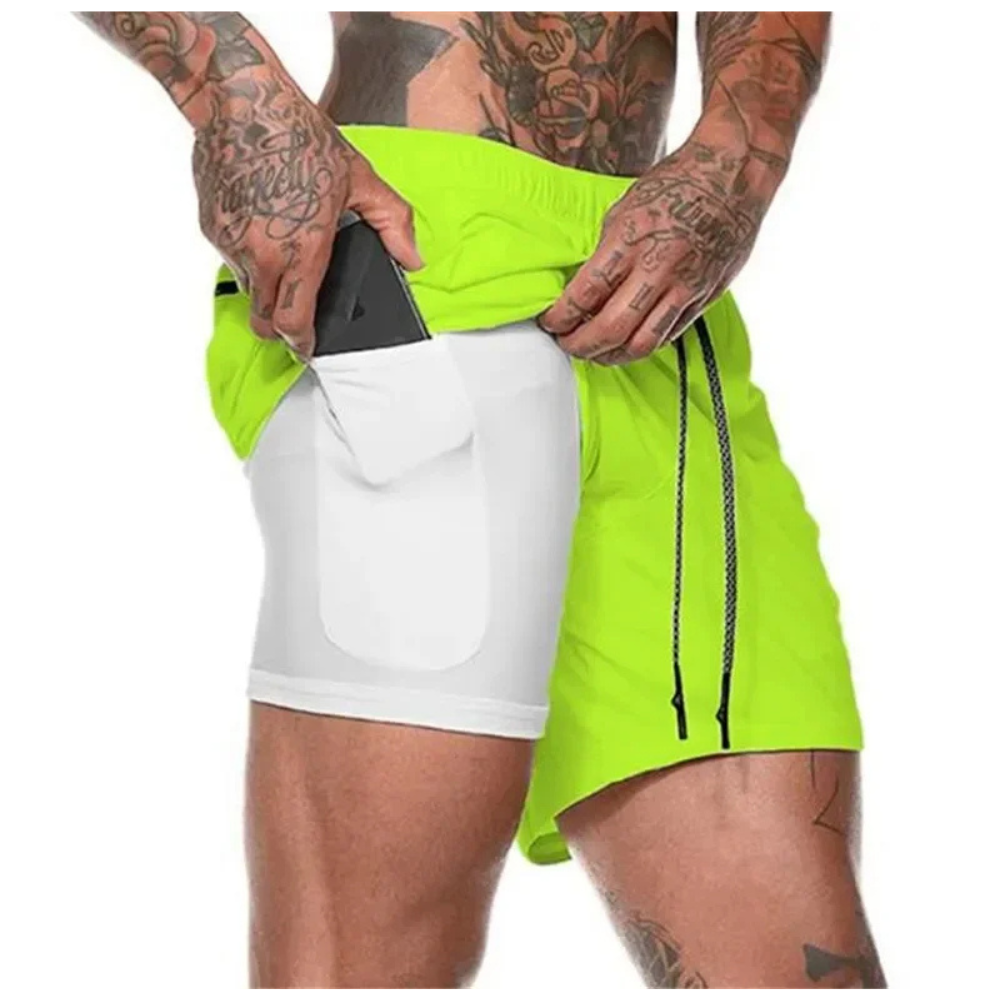 2-i-1 Menns Sport Shorts – Utviklet for Ytelse og Komfort