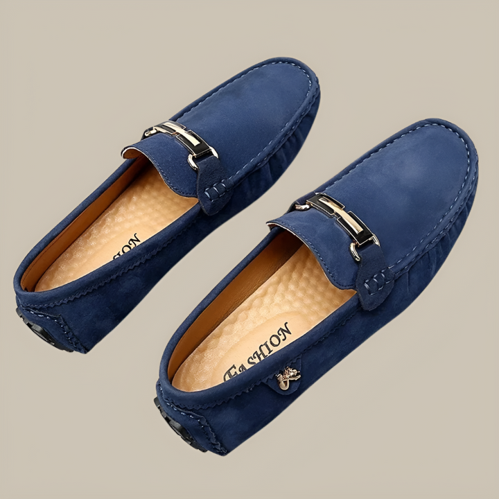 Menns Suede Slip-On Mokkasiner