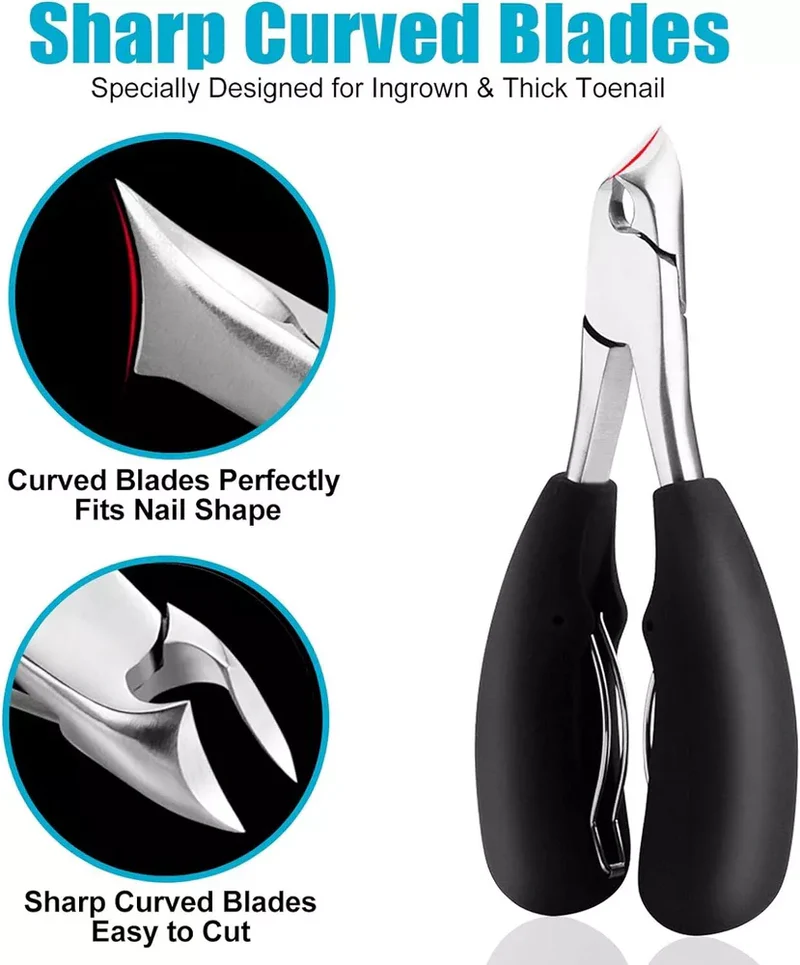 Neglklipper for Eldre, Skarp, Ergonomisk og Ideell for Tykke Negler
