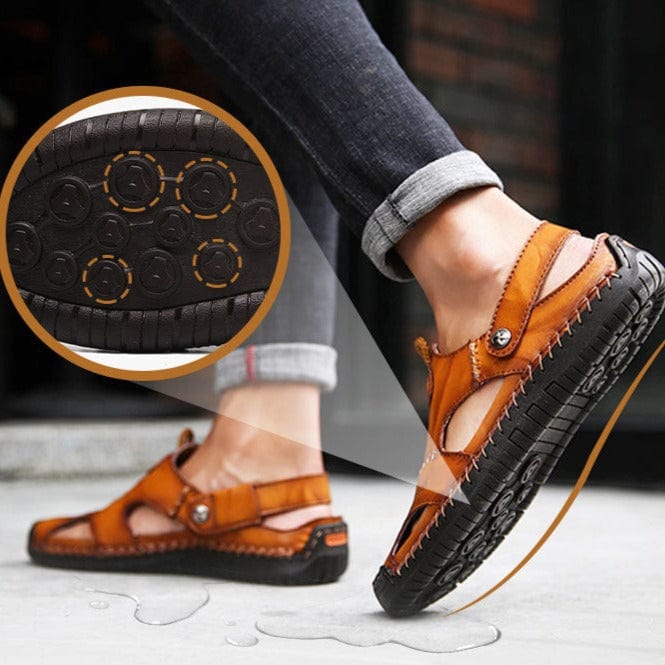 Lær Sandaler for Menn