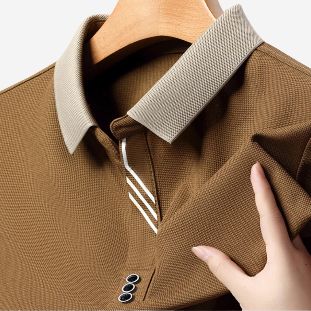 Casual Langermet Polo for Menn