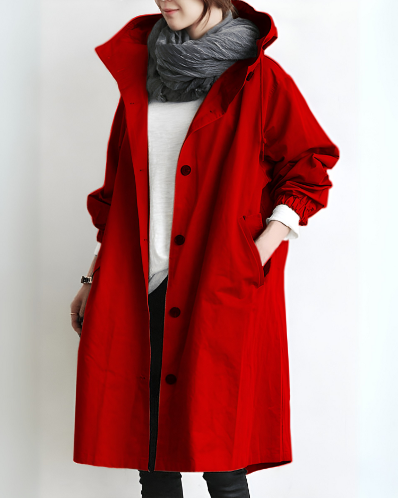 Klassisk Hette Trench Coat