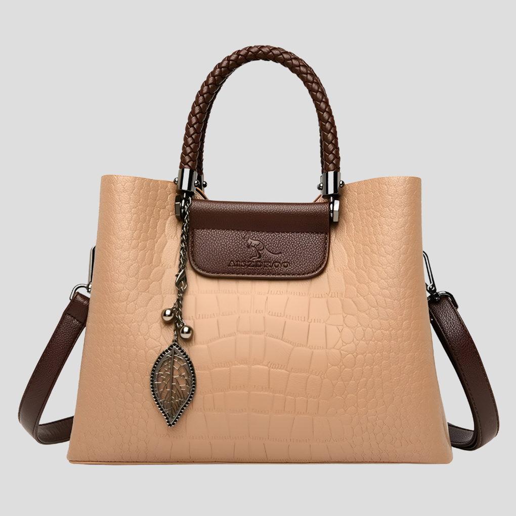 Lyudmila - Luxe Teak Handbag for kvinner