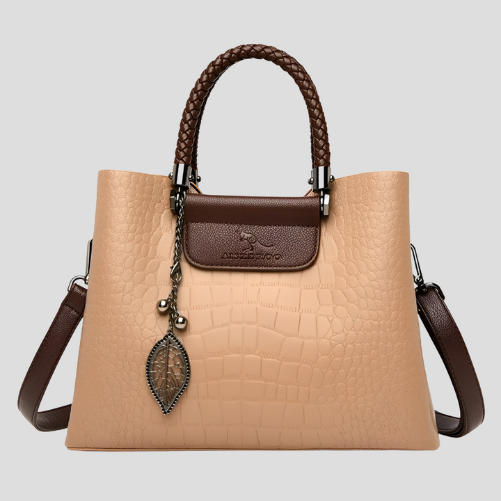 Lyudmila - Luxe Teak Handbag for kvinner