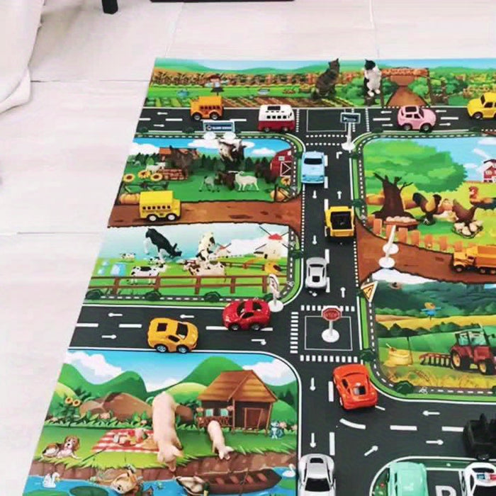 Lekematte for barn med gård- og trafikktema - DuoPlay