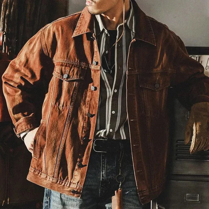 Denim Menns Jakke Klassisk Stil Møter Modern Komfort