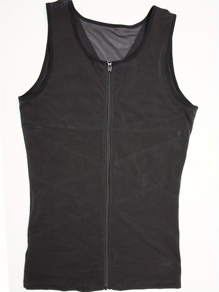 Herre Shapewear Tanktop Magekontroll Ermeløs Undertrøye