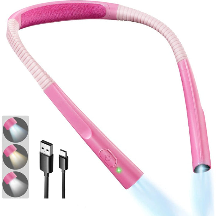 LED-Nakkelampe for Lesing, Sengelys, 3 Farger, 6 Lysstyrkenivåer, Fleksibel Arm, Oppladbar, Holdbar, Perfekt for Lesing, Strikking, Camping, Reparasjon