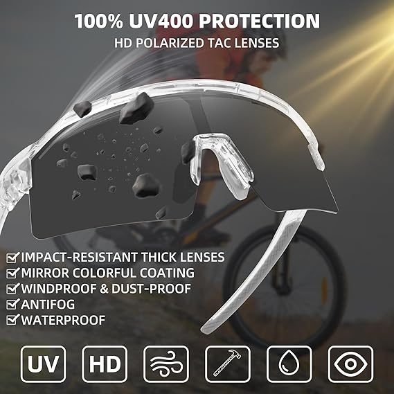 SunShift taktiske solbriller – fotokromatiske UV-sportsbriller