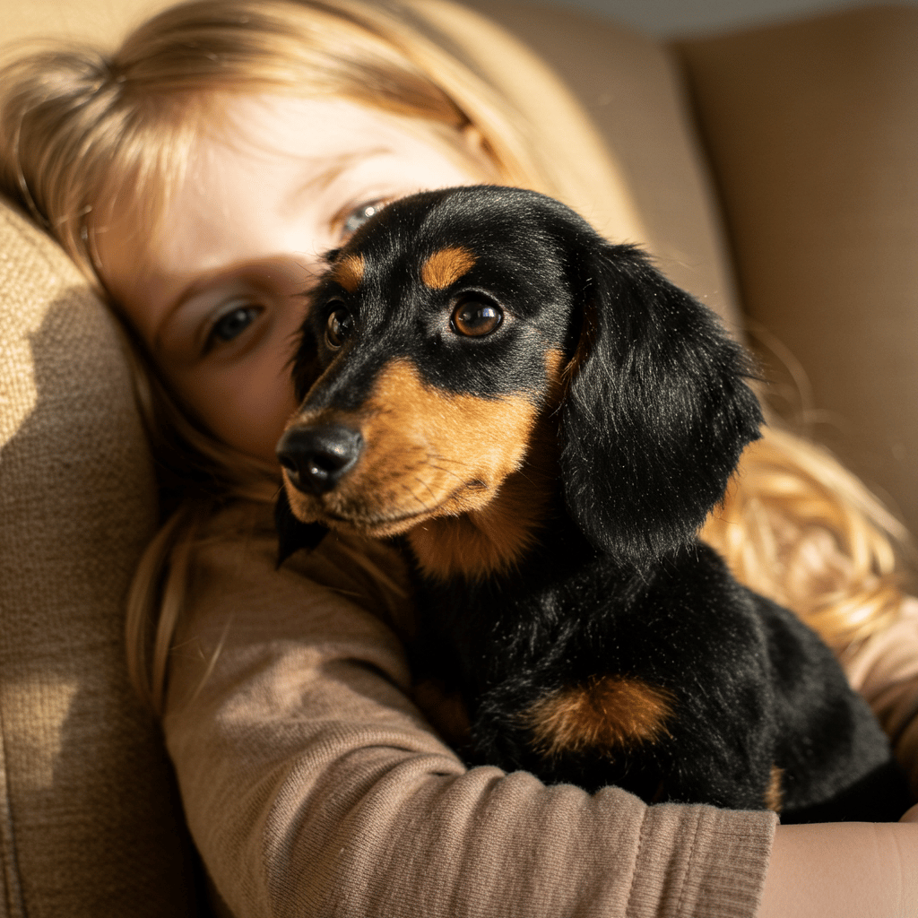 Interaktiv plysjhund med berøringssensorer, naturtro bevegelser og ultramyk pels
