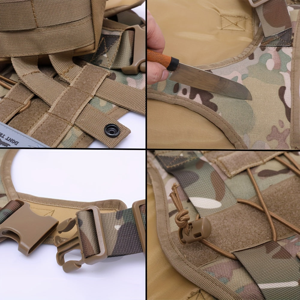 Taktisk hundesele med lommer – slitesterk nylonsele for trening og eventyr