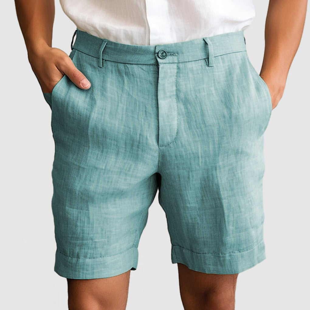 Herre Casual Bomull Lin Shorts