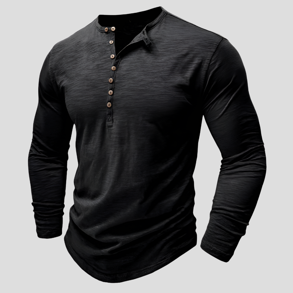Løs Men’s Bomull Skjorte – Casual Hverdag Stil