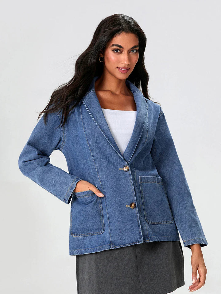UrbanEdge – Denim Blazer med Klassisk Passform