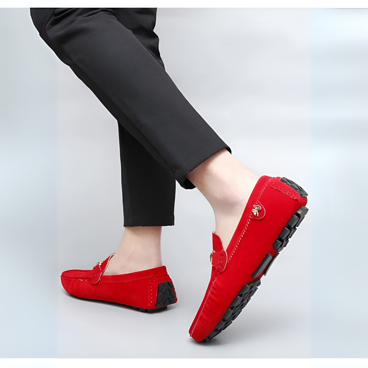 Menns Suede Slip-On Mokkasiner