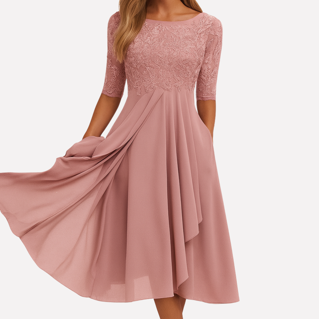 Kvinners Maxikjole med Lace