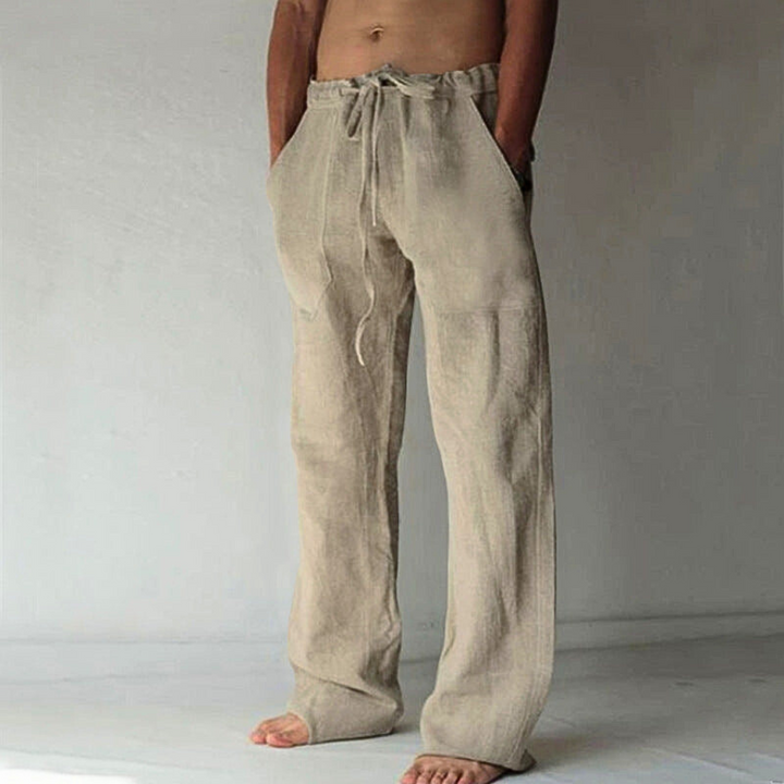 Komfortable Høy Midje Casualbukser med Trekksnor