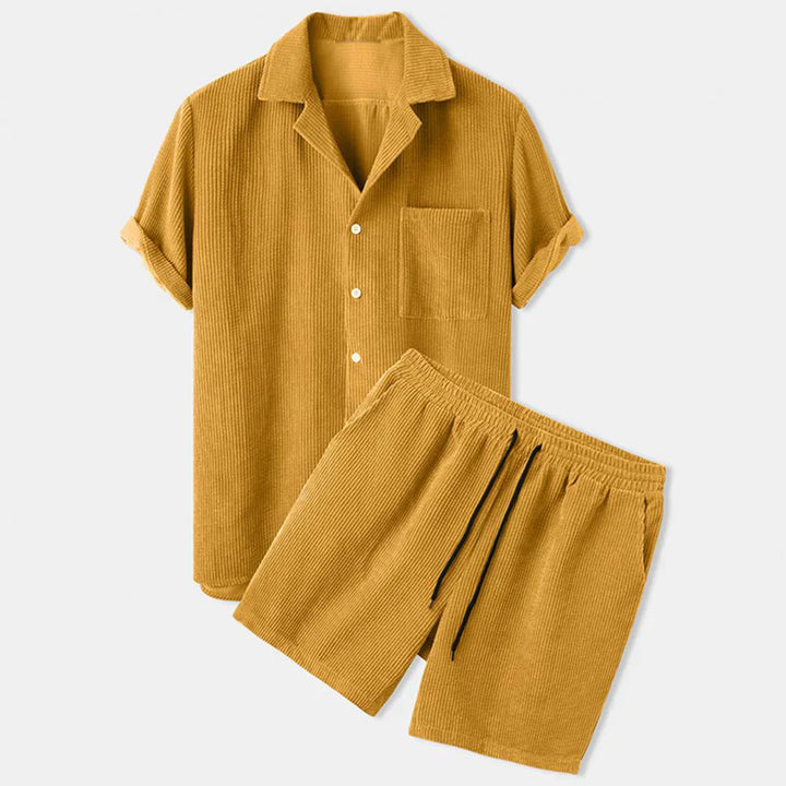 BreezeSet – Herre Kordfløyels Shorts Sett