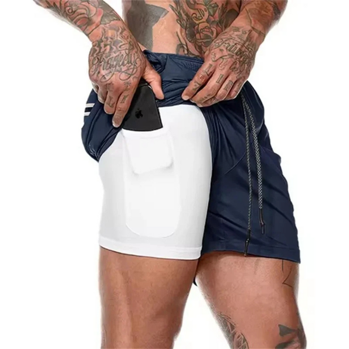 2-i-1 Menns Sport Shorts – Utviklet for Ytelse og Komfort