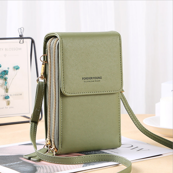 Telefonveske med Berøringsskjerm og Lommebokfunksjon – Kompakt Crossbody for Daglig Bruk