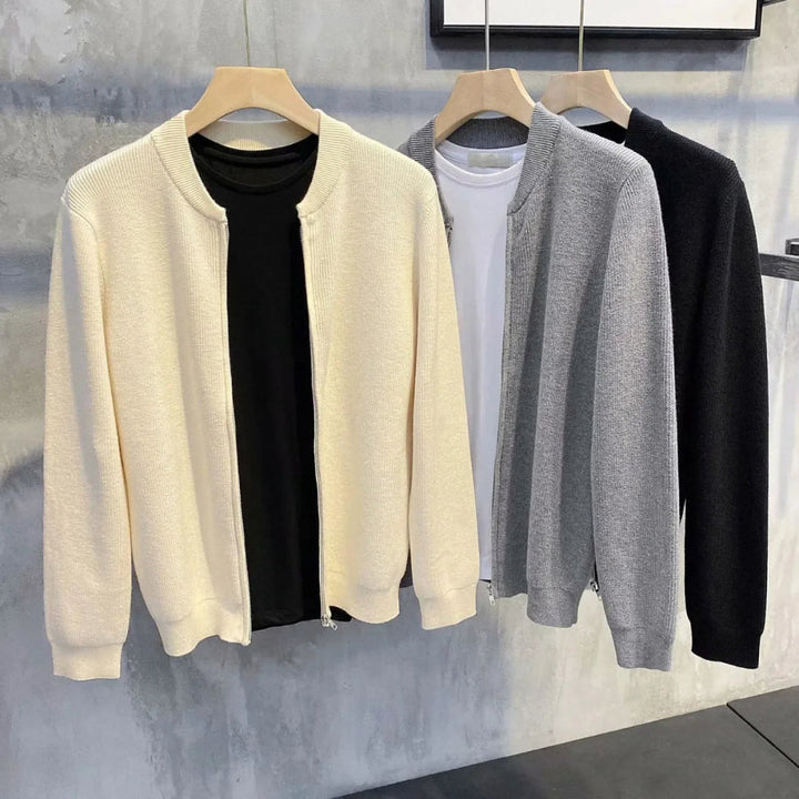 Varm og Stilig Strikket Herre Cardigan