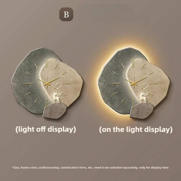 Moderne Minimalistisk Veggklokke med Lys