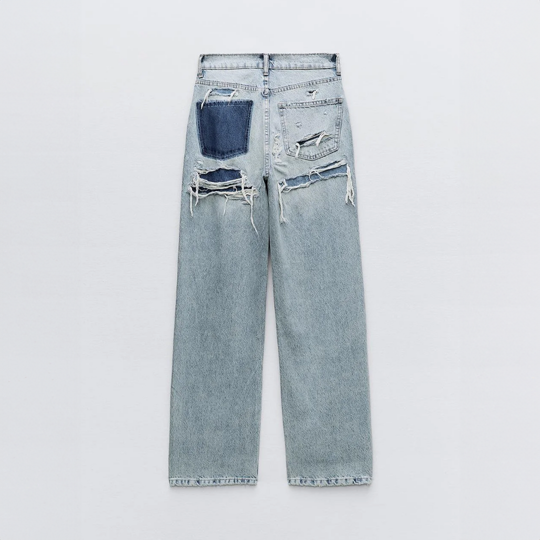 Kvinners Vintage Ripped Jeans