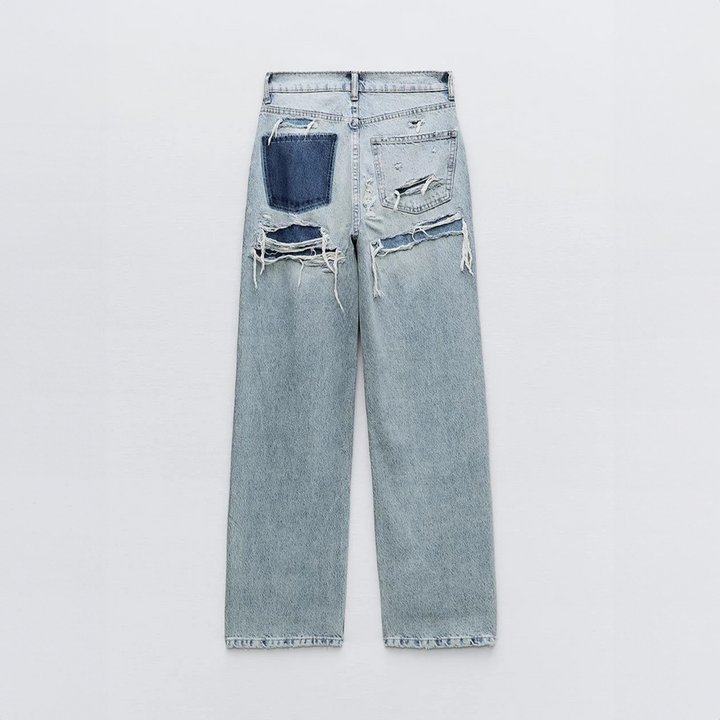 Kvinners Vintage Ripped Jeans