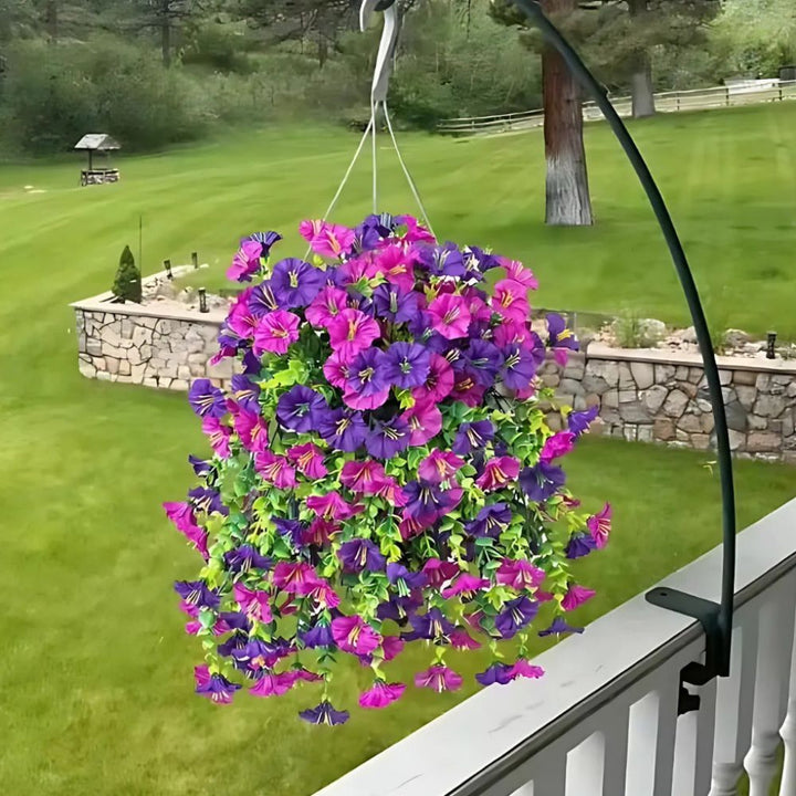 UV Motstandsdyktig Kunstig Morgenklematis Blomst Hengende Dekor