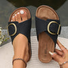Kvinners designet for balanse flate sandaler