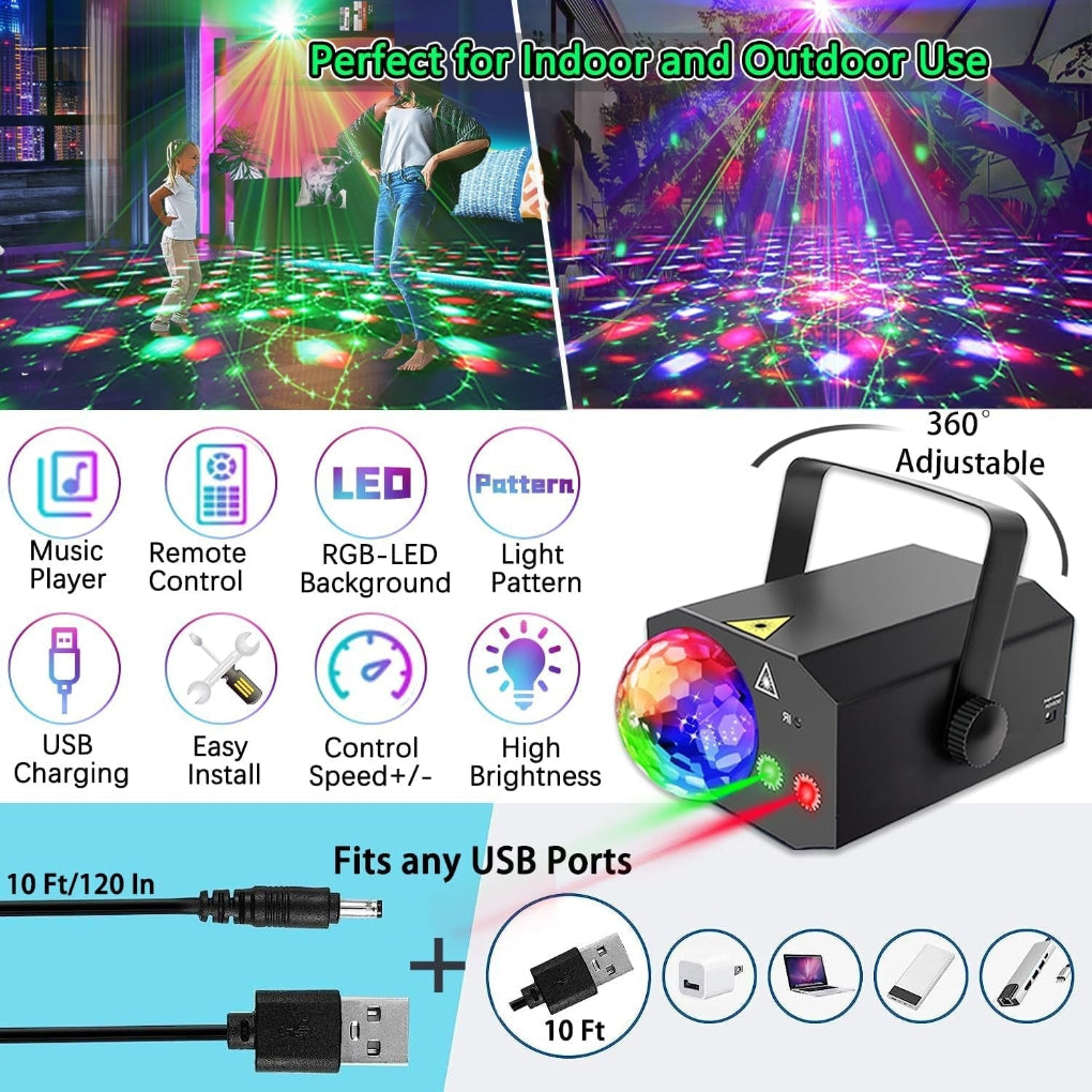 2-i-1 Laser Disco Lys