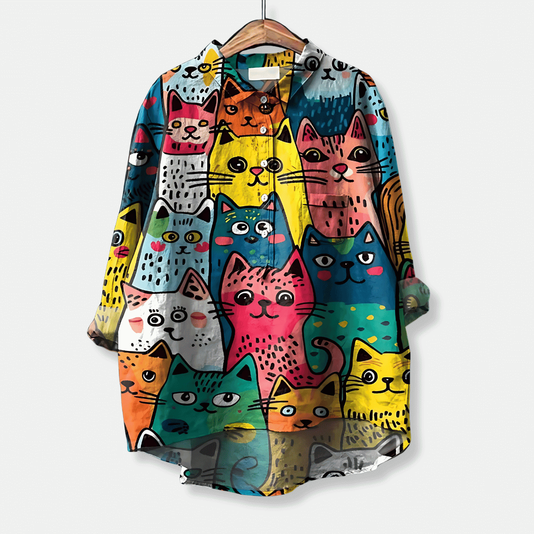 Kvinners Løse Passform Lang Bluse