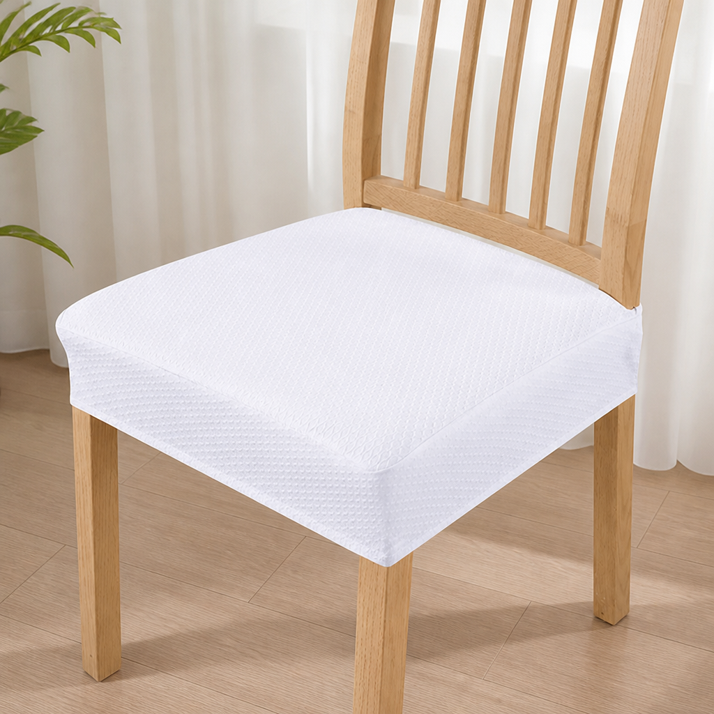 Vanntette elastiske vevde stolovertrekk, sklisikker jacquard-polyester