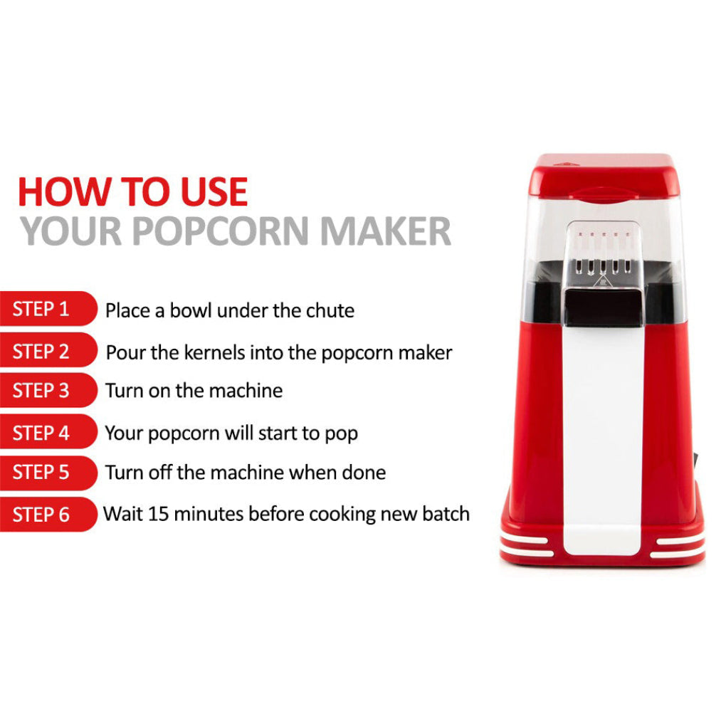 1200W Elektrisk Popcornmaskin
