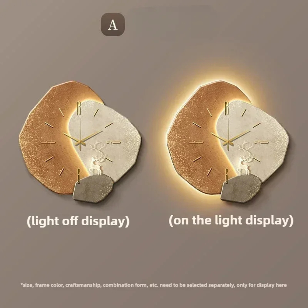 Moderne Minimalistisk Veggklokke med Lys
