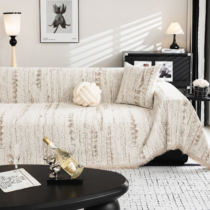 Mandel Crest Sofa Trekk Elegant Komfort for Din Stue