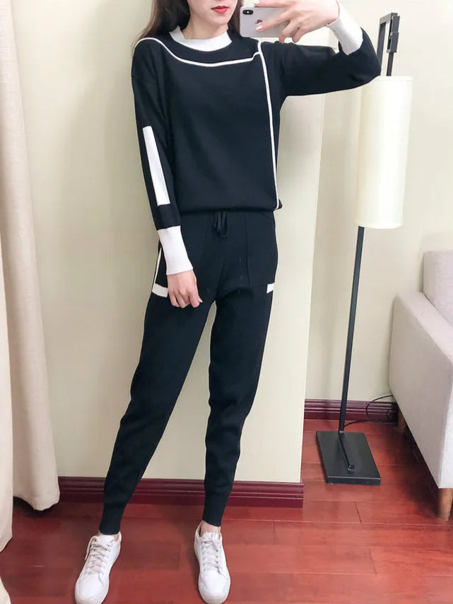 KosyStrikk Varm Strikket 2-Dels Sett for Kvinner