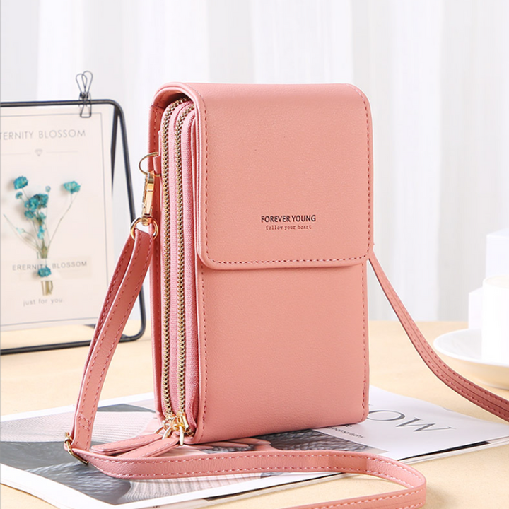 Telefonveske med Berøringsskjerm og Lommebokfunksjon – Kompakt Crossbody for Daglig Bruk
