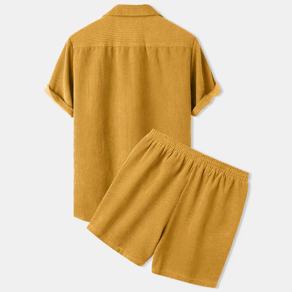 BreezeSet – Herre Kordfløyels Shorts Sett