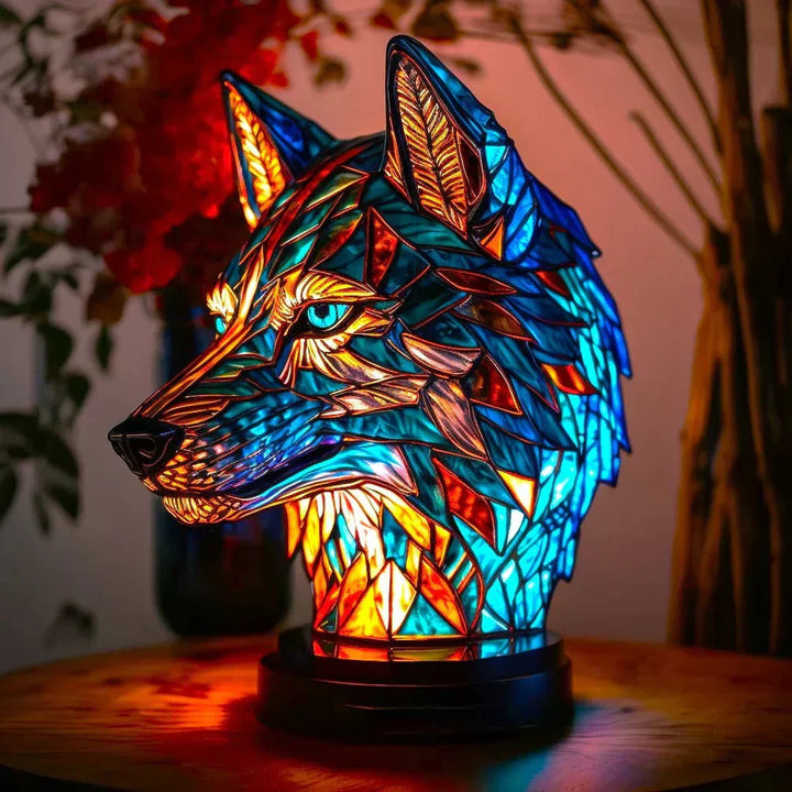 Dyrelampe i Kunstnerisk Mosaikkglass – Farge og Stemning i Hjemmet