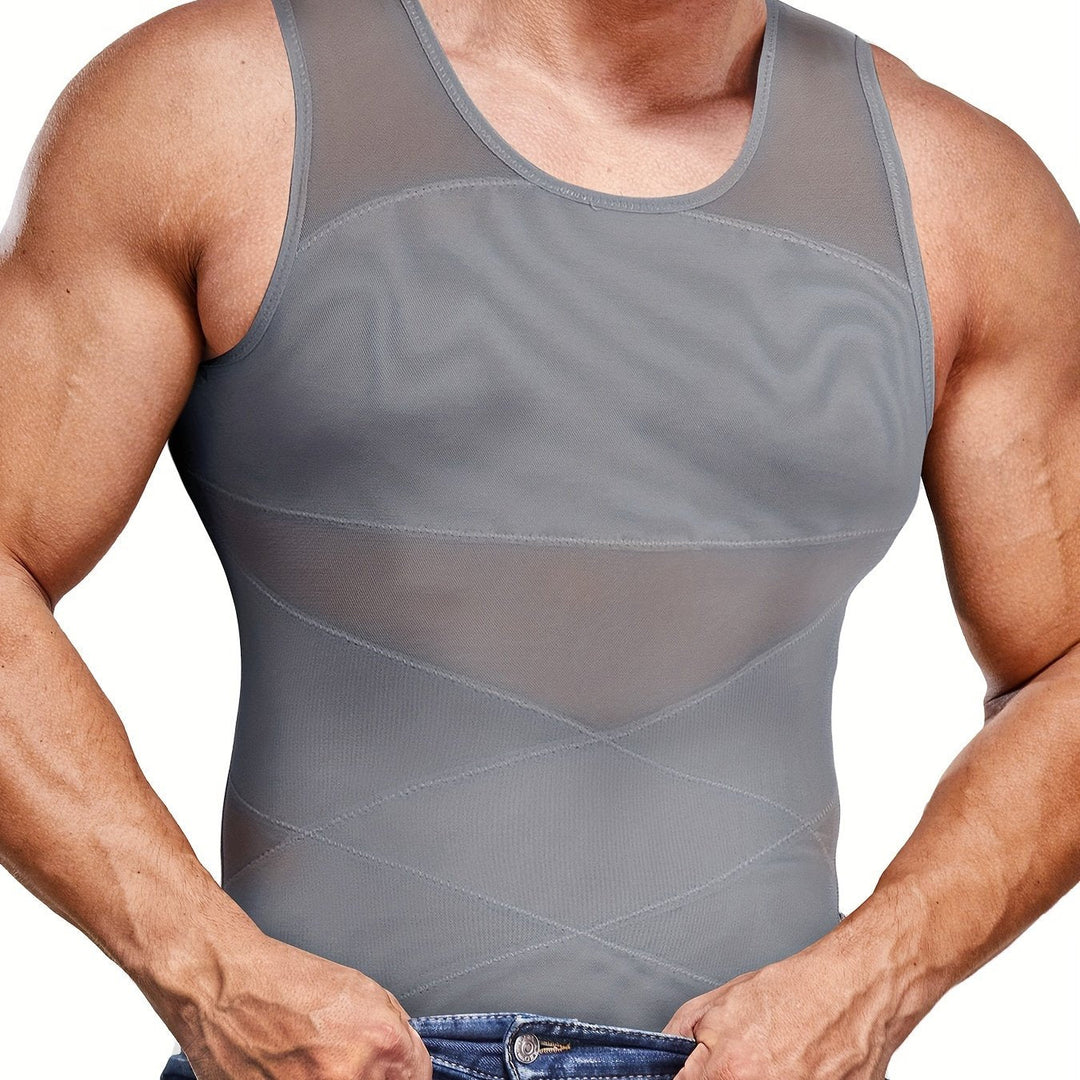 Herre Shapewear Tanktop Magekontroll Ermeløs Undertrøye