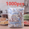 1000 elastiske engangsovertrekk for mat, PE-deksler for boller og tallerkener 35 cm