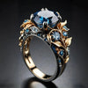 Vintage Safir Blad Inlay Ring